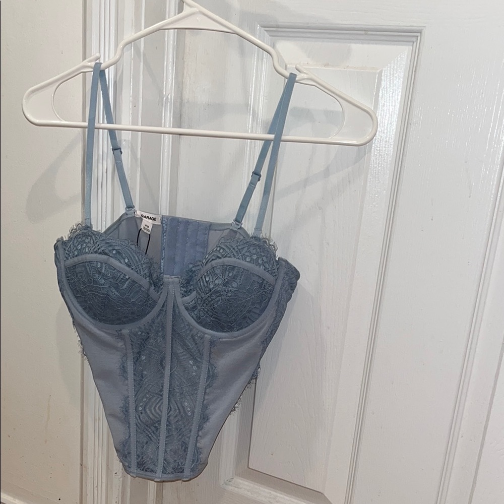 Garage Blue Corset Bra